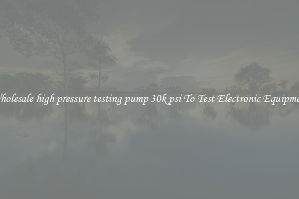 Wholesale high pressure testing pump 30k psi To Test Electronic Equipment