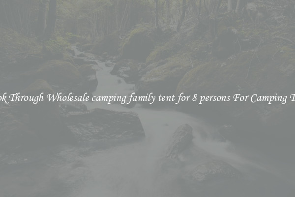 Look Through Wholesale camping family tent for 8 persons For Camping Trips