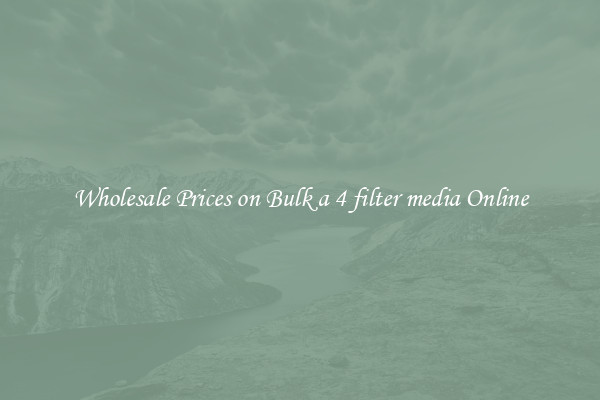 Wholesale Prices on Bulk a 4 filter media Online
