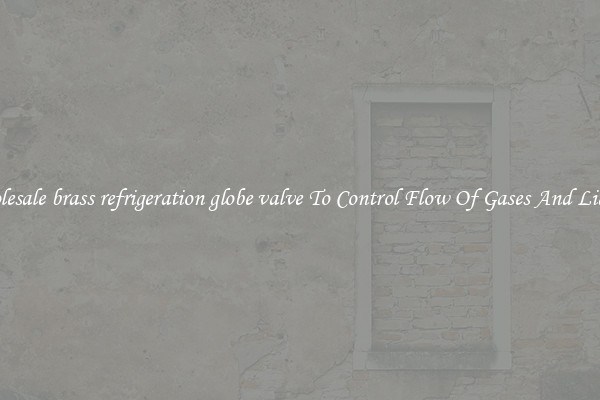 Wholesale brass refrigeration globe valve To Control Flow Of Gases And Liquids