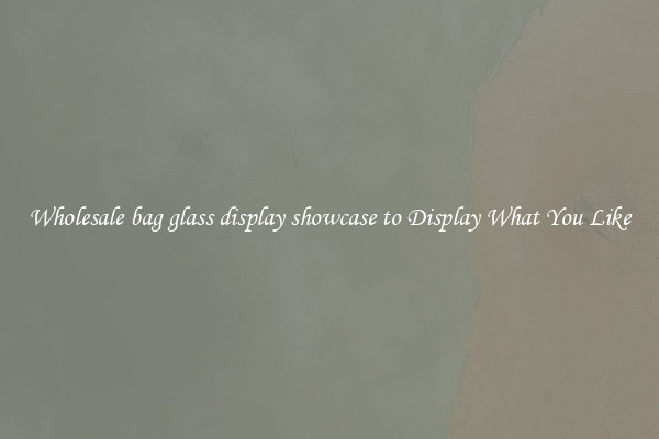 Wholesale bag glass display showcase to Display What You Like