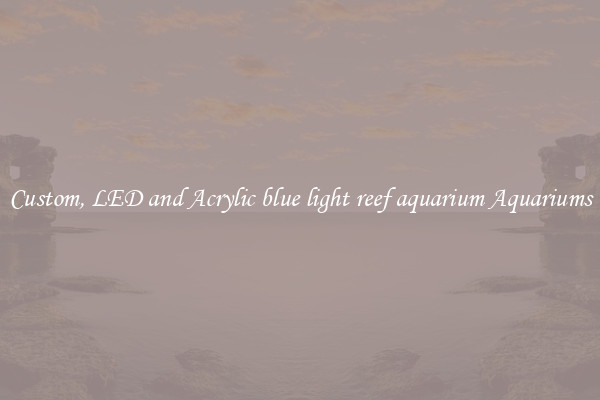 Custom, LED and Acrylic blue light reef aquarium Aquariums