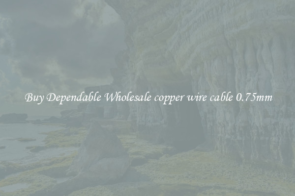 Buy Dependable Wholesale copper wire cable 0.75mm