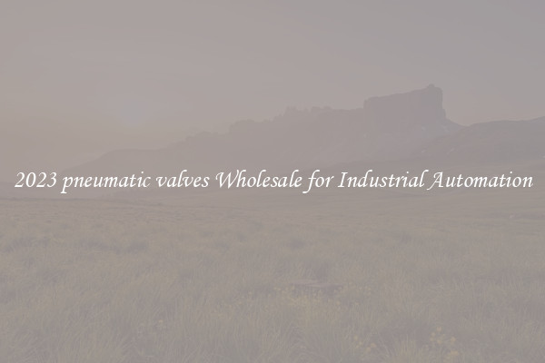  2023 pneumatic valves Wholesale for Industrial Automation 