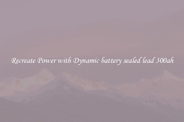 Recreate Power with Dynamic battery sealed lead 300ah