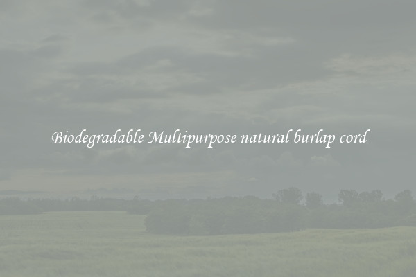 Biodegradable Multipurpose natural burlap cord