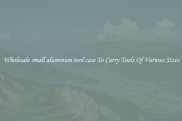 Wholesale small aluminum tool case To Carry Tools Of Various Sizes