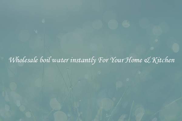 Wholesale boil water instantly For Your Home & Kitchen
