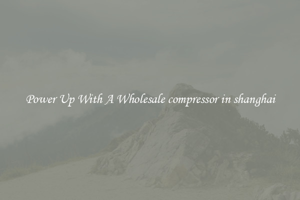 Power Up With A Wholesale compressor in shanghai