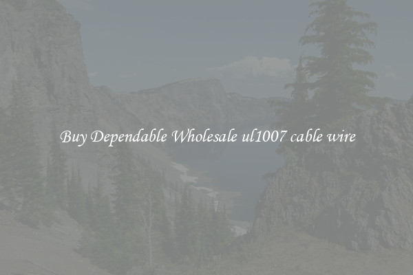 Buy Dependable Wholesale ul1007 cable wire